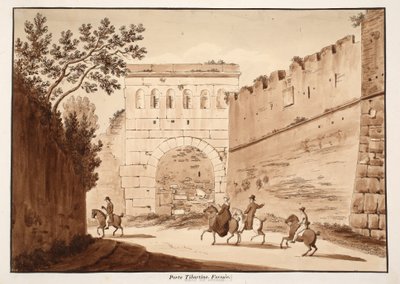 The Porta Tiburtina, Closed, 1833 by Agostino Tofanelli